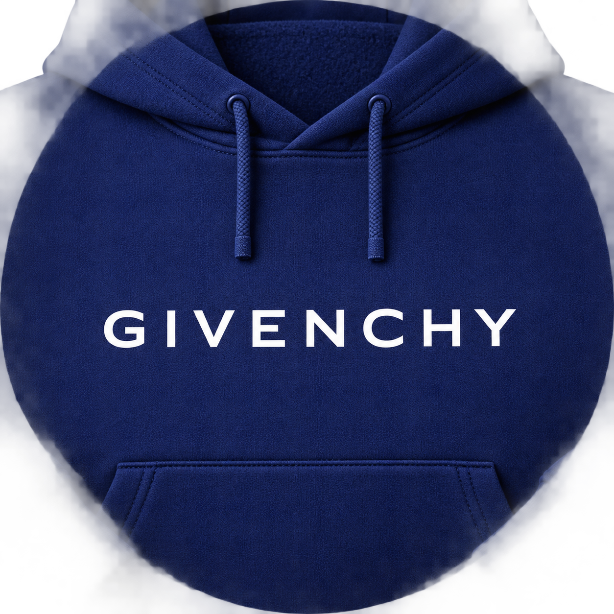 Men's Givenchy Pullover Hoodie in Navy — detail view