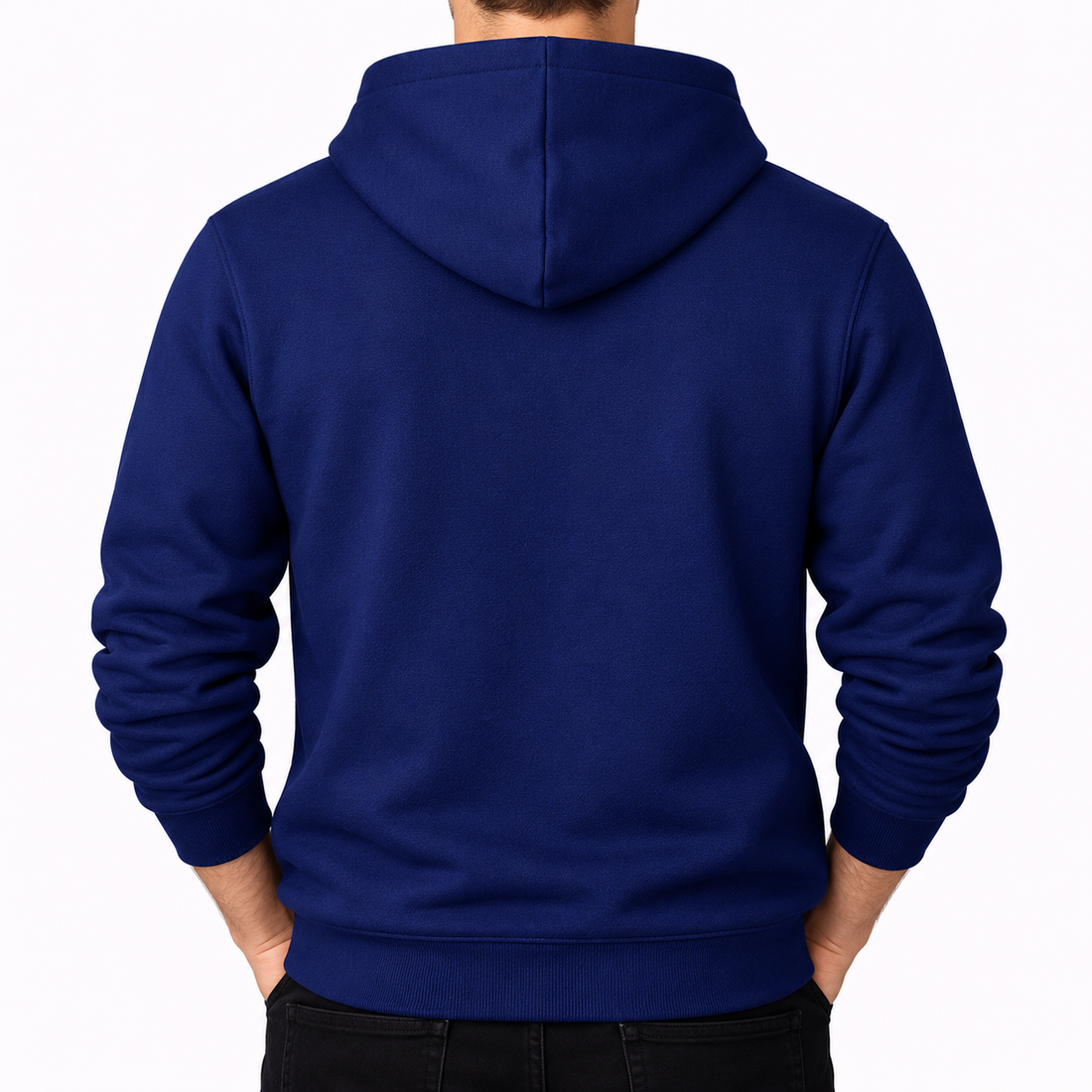 Men's Givenchy Pullover Hoodie in Navy — back view