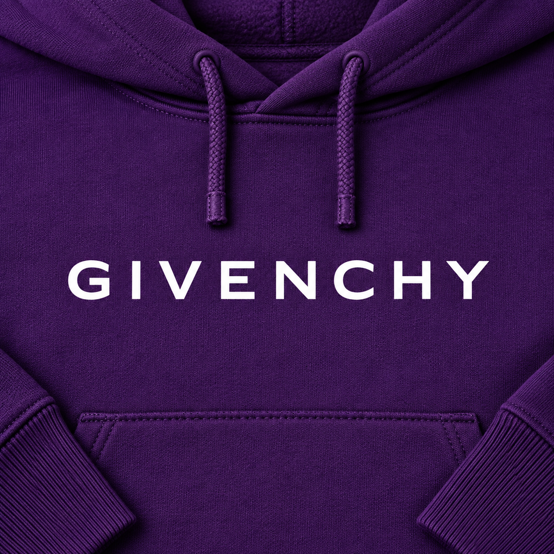 Men's Givenchy Pullover Hoodie in Purple — detail view