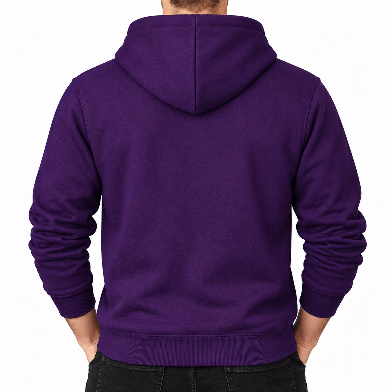 Men's Givenchy Pullover Hoodie in Purple — back view