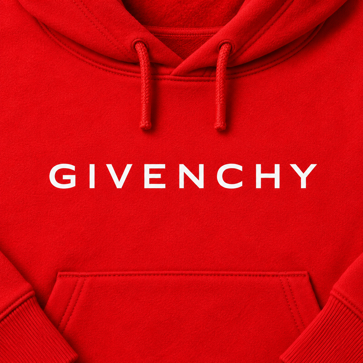 Men's Givenchy Pullover Hoodie in Red — detail view