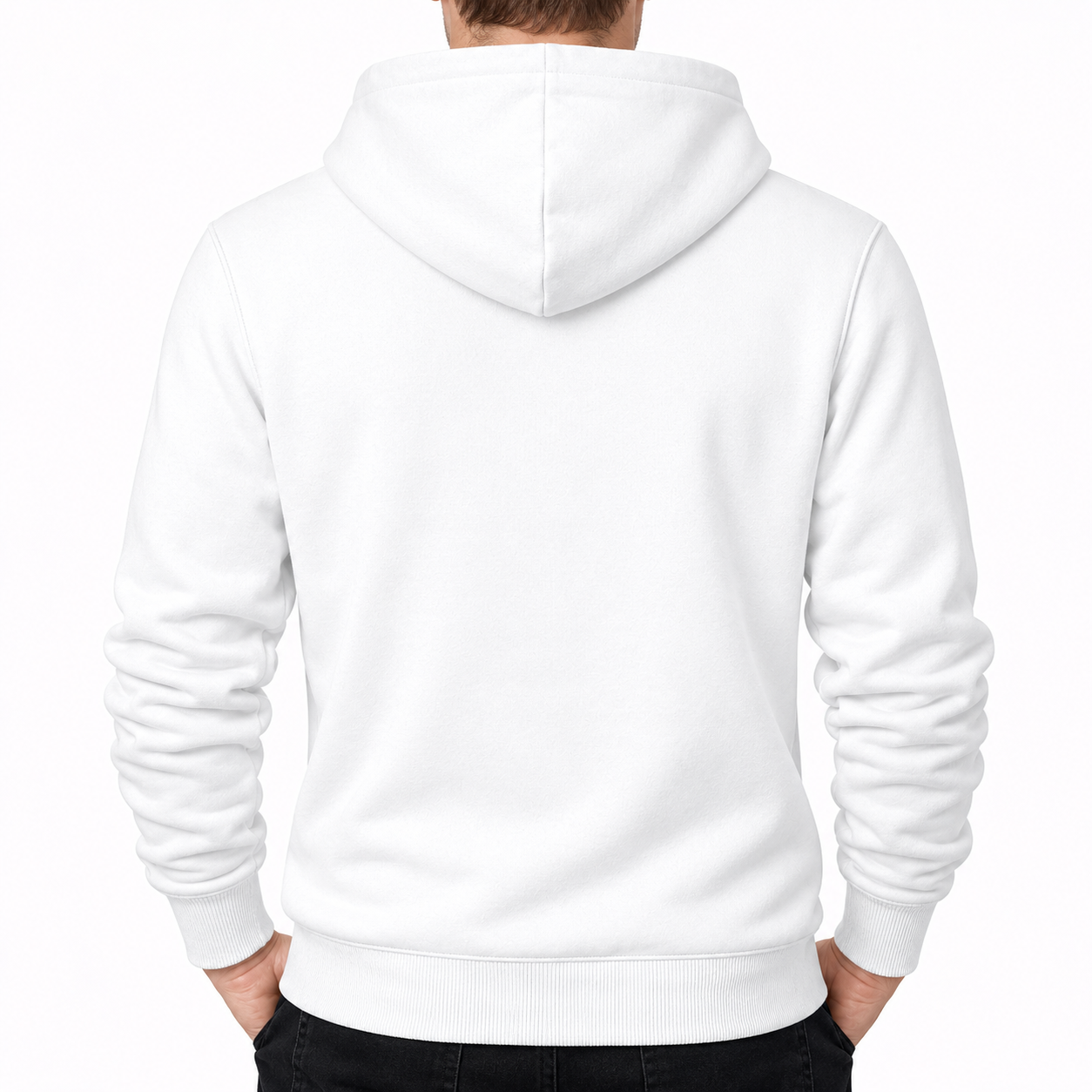 Men's Givenchy Pullover Hoodie in White — back view