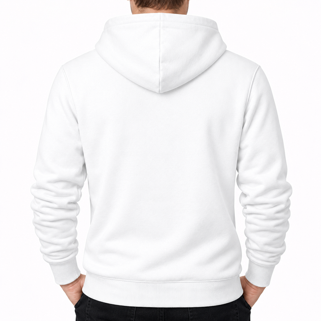 Men's Givenchy Pullover Hoodie in White — back view