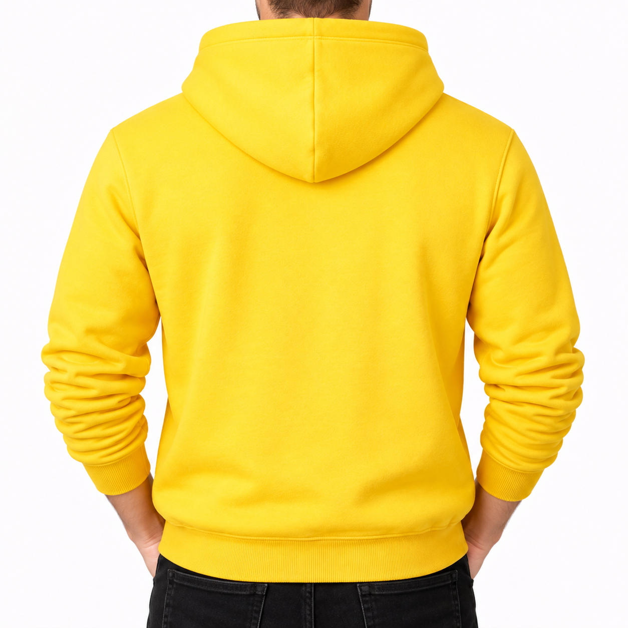 Men's Givenchy Pullover Hoodie in Yellow — back view