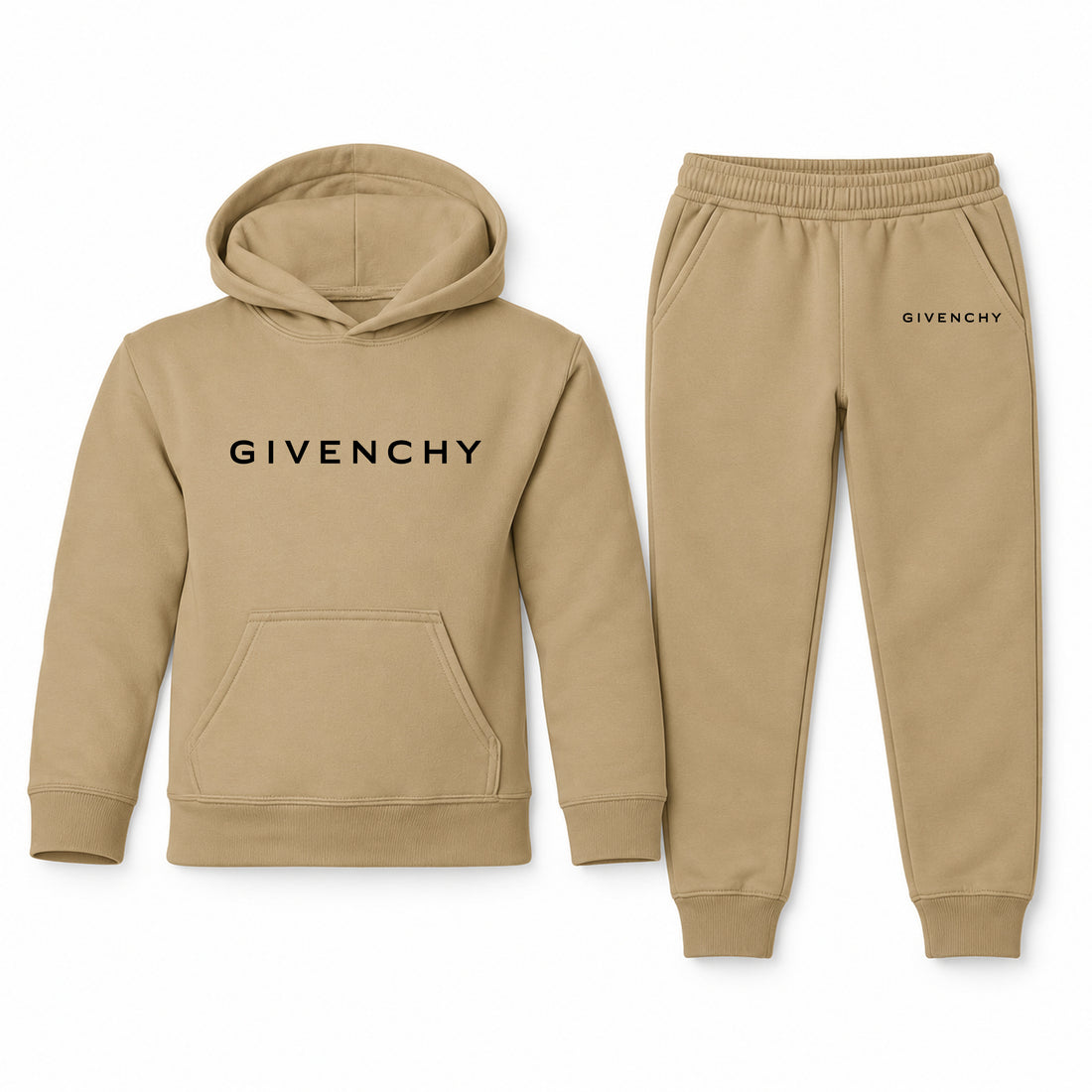 Givenchy Youth Hoodie Jogger Set | Khaki | Youth Large, ages 10–12