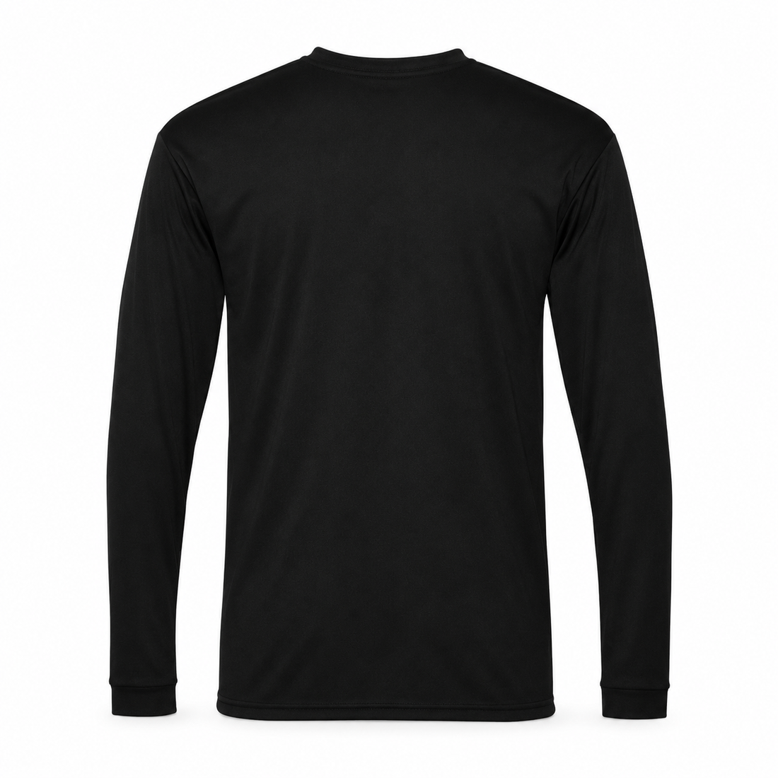 Men's Givenchy polyester long sleeve T-shirt in black, back view