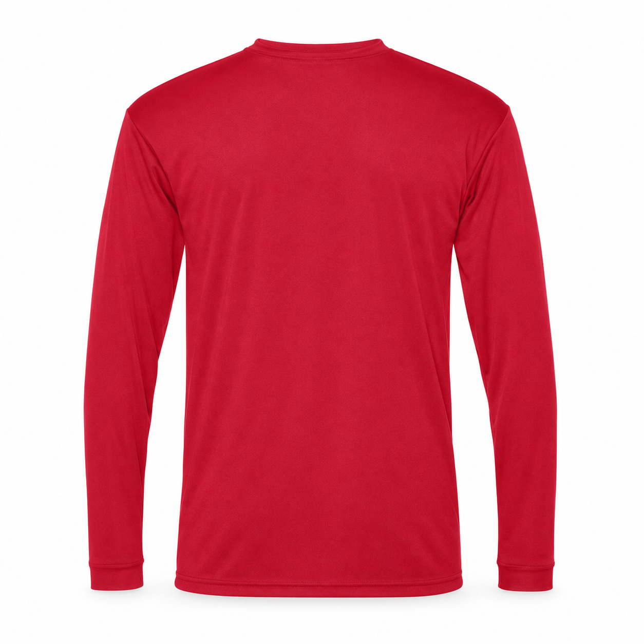 Men's Givenchy polyester long sleeve T-shirt in red, back view