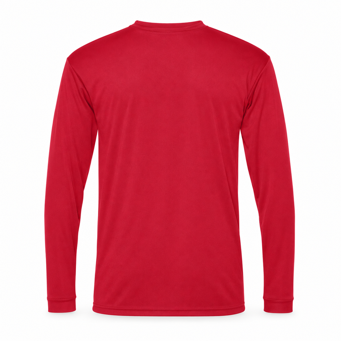 Men's Givenchy polyester long sleeve T-shirt in red, back view