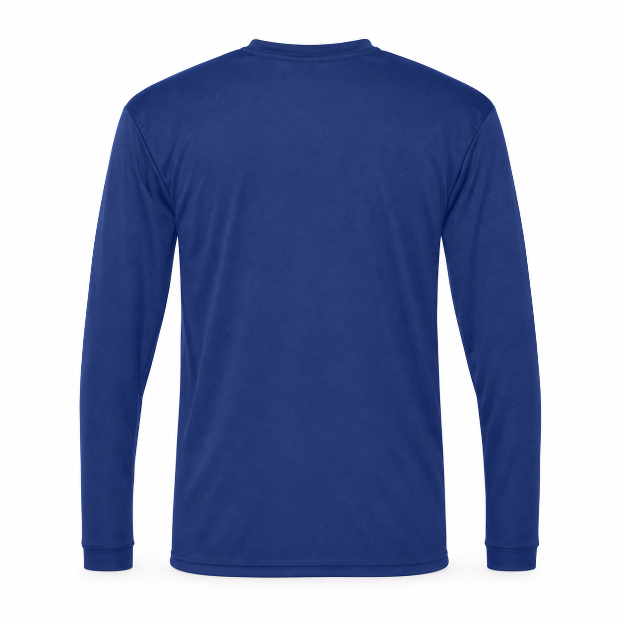 Men's Givenchy polyester long sleeve T-shirt in royal-blue, back view