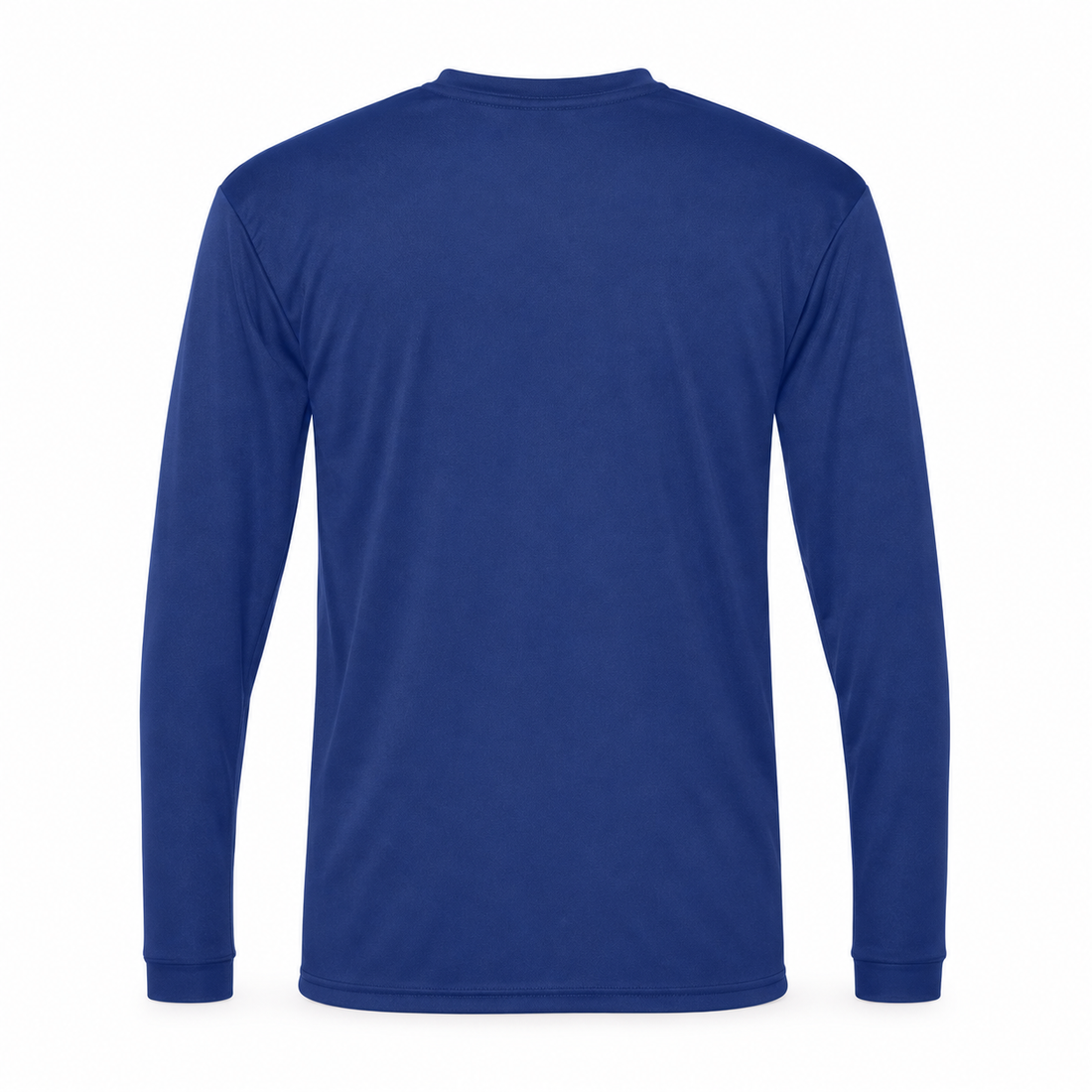 Men's Givenchy polyester long sleeve T-shirt in royal-blue, back view