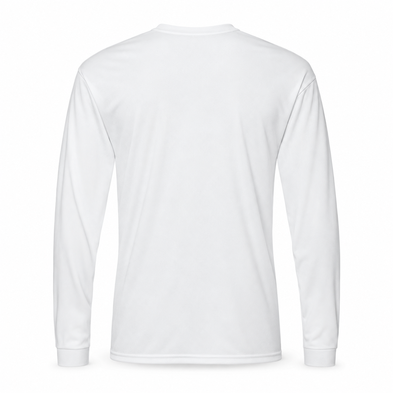 Men's Givenchy polyester long sleeve T-shirt in white, back view