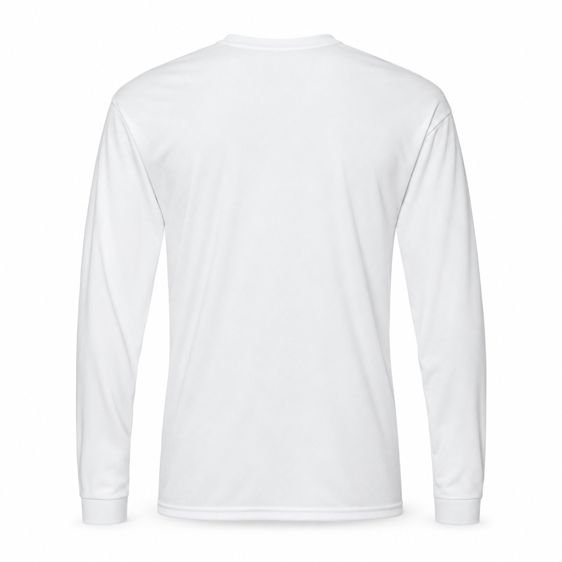 Men's Givenchy polyester long sleeve T-shirt in white, back view