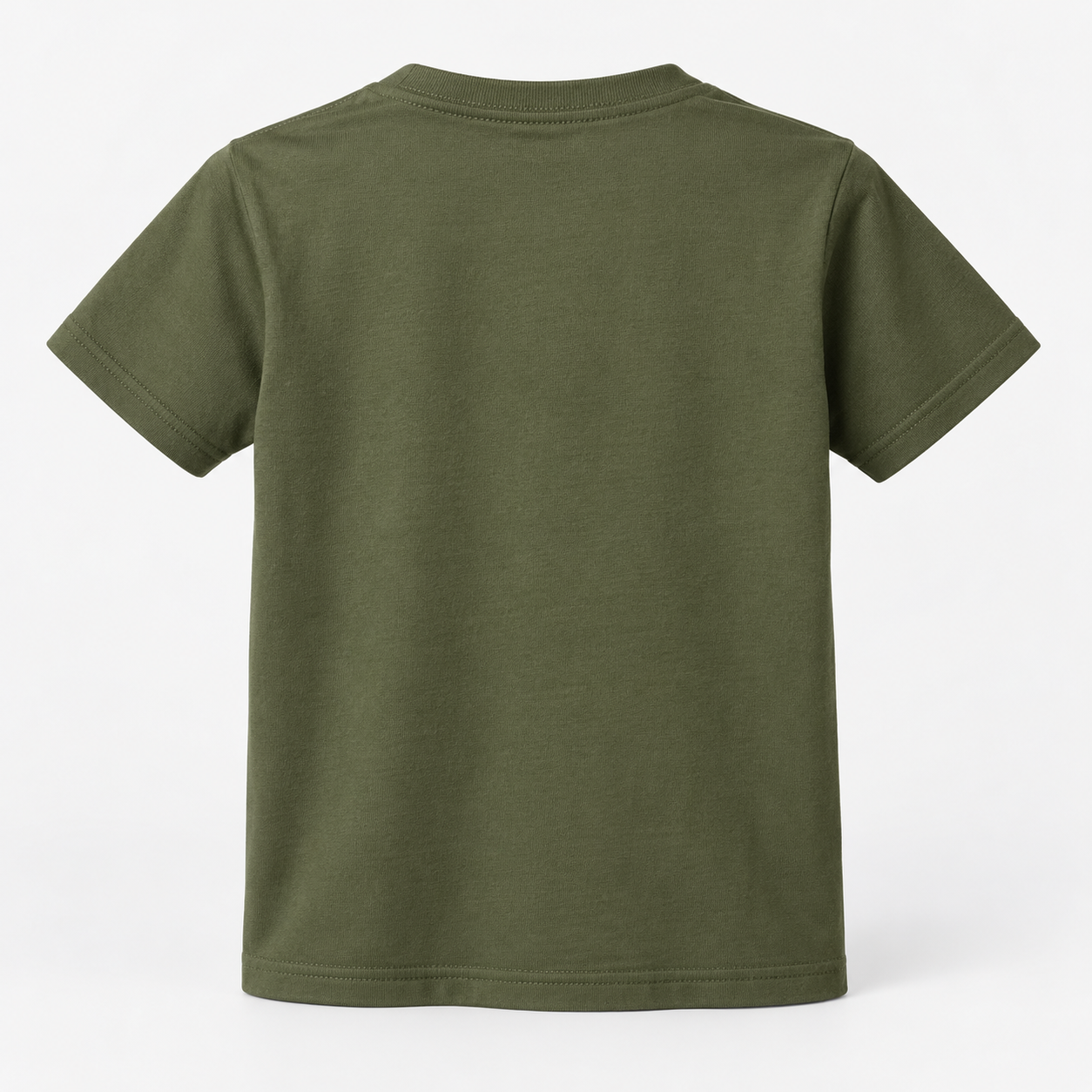 Youth Kids Givenchy Cotton T-Shirt in Army Green — back view