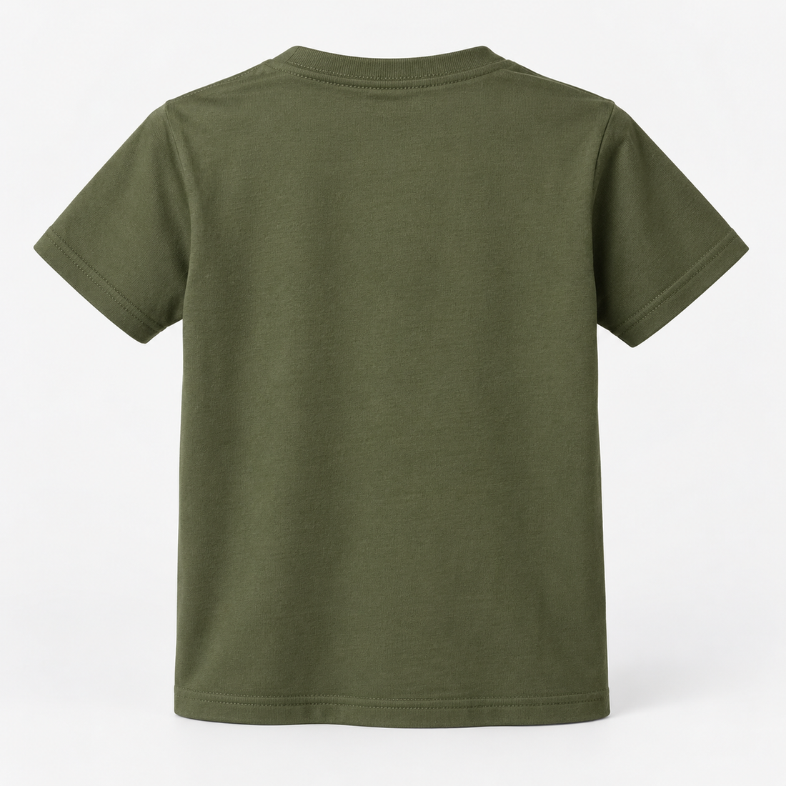 Youth Kids Givenchy Cotton T-Shirt in Army Green — back view