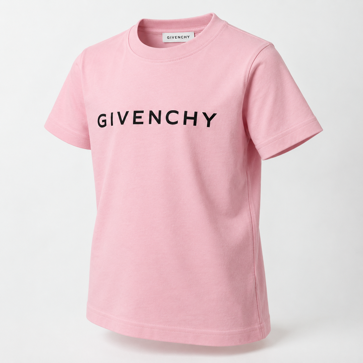 Youth Kids Givenchy Cotton T-Shirt in Pink — alternate three-quarter view