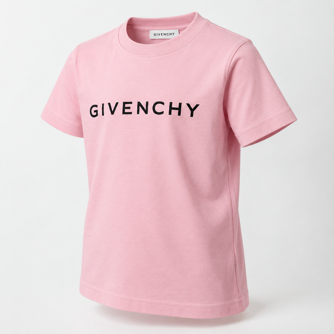 Youth Kids Givenchy Cotton T-Shirt in Pink — alternate three-quarter view