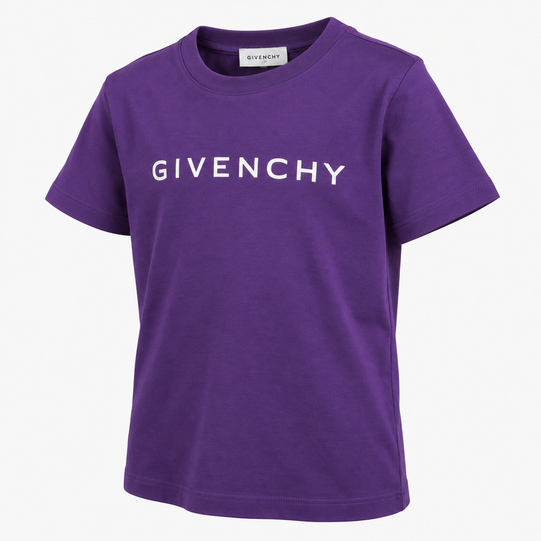 Youth Kids Givenchy Cotton T-Shirt in Purple — alternate three-quarter view