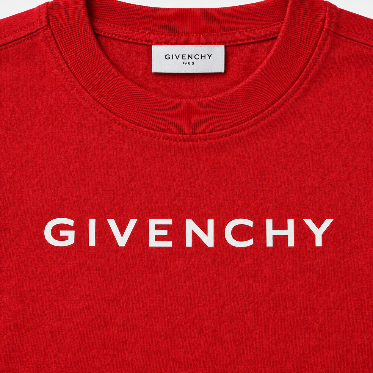 Youth Kids Givenchy Cotton T-Shirt in Red — detail view