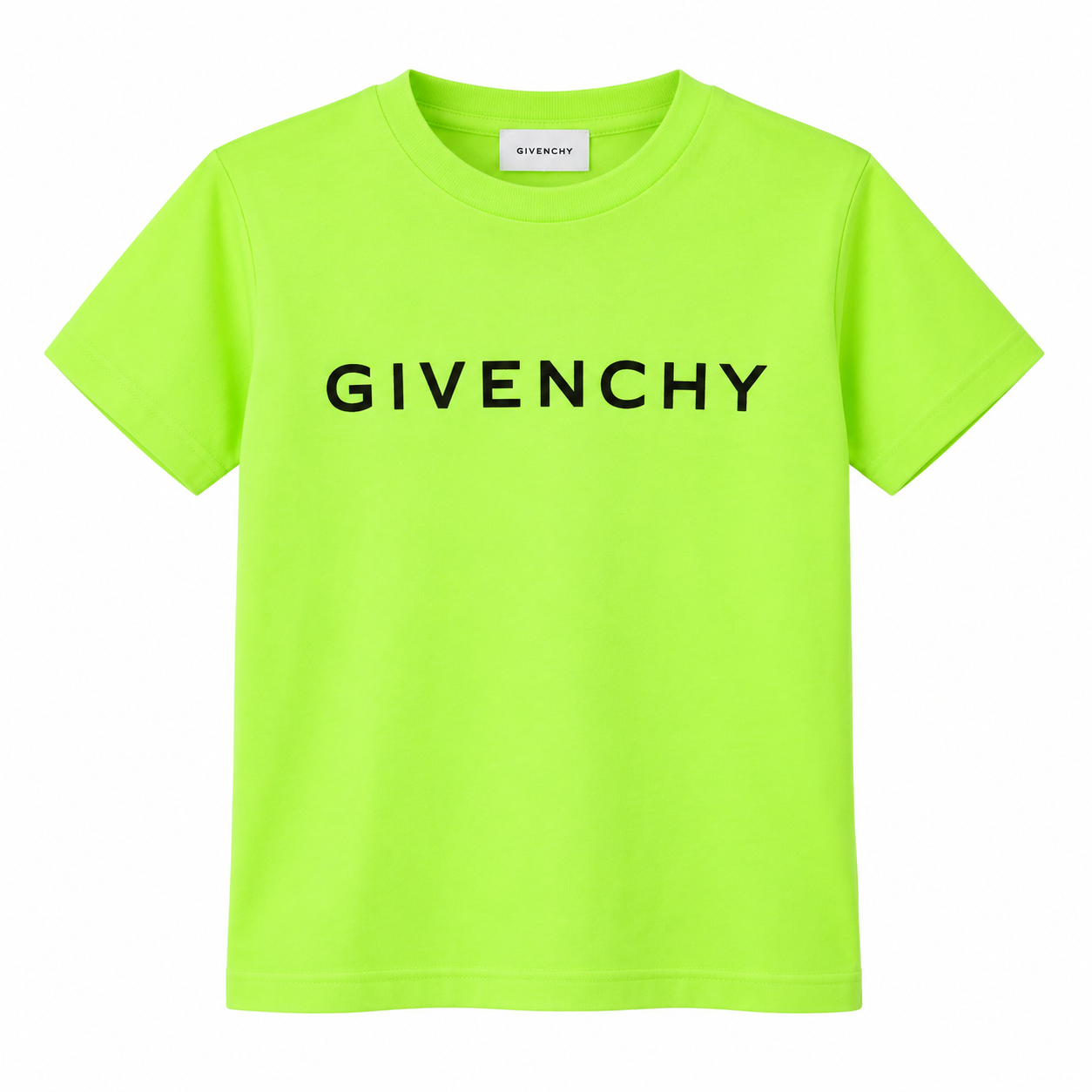 Youth Kids Givenchy Cotton T-Shirt in Safety Green — hero view