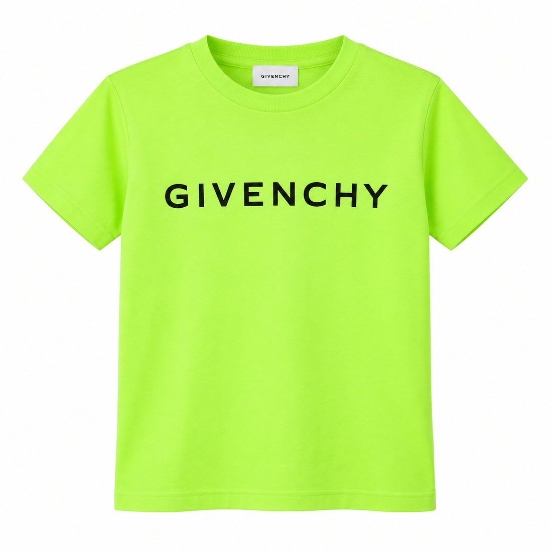 Youth Kids Givenchy Cotton T-Shirt in Safety Green — hero view