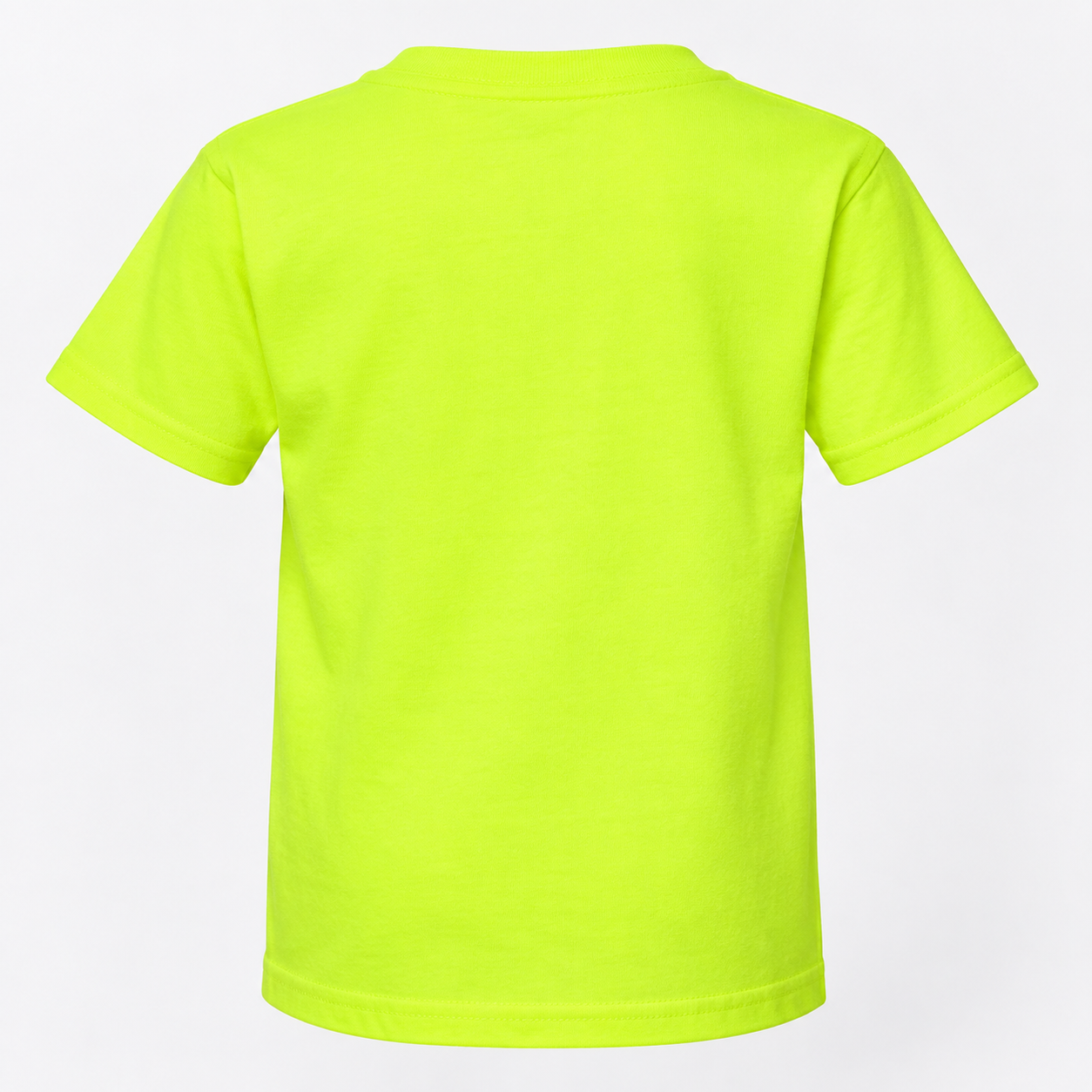 Youth Kids Givenchy Cotton T-Shirt in Safety Green — back view