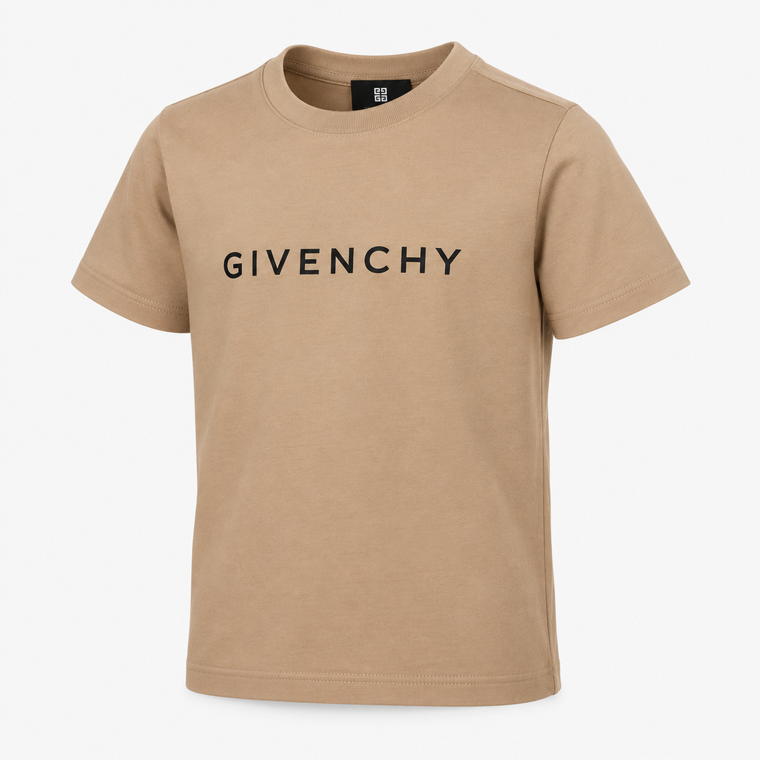 Youth Kids Givenchy Cotton T-Shirt in Tan — alternate three-quarter view