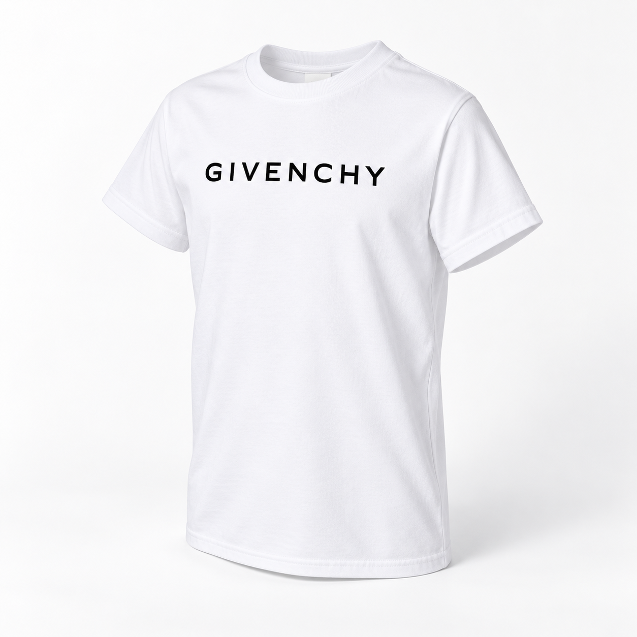 Youth Kids Givenchy Cotton T-Shirt in White — alternate three-quarter view