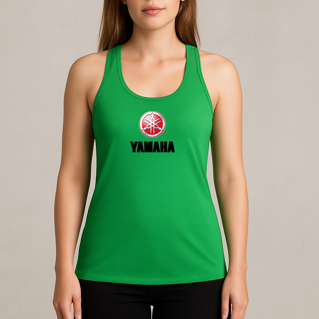 Women's yamaha logo Racerback Tank Top