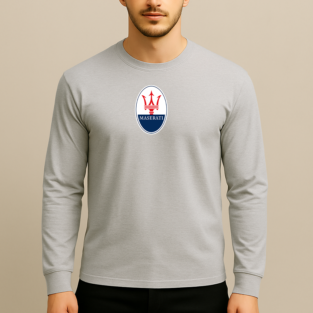 Men’s Maserati Car Long Sleeve T-Shirt