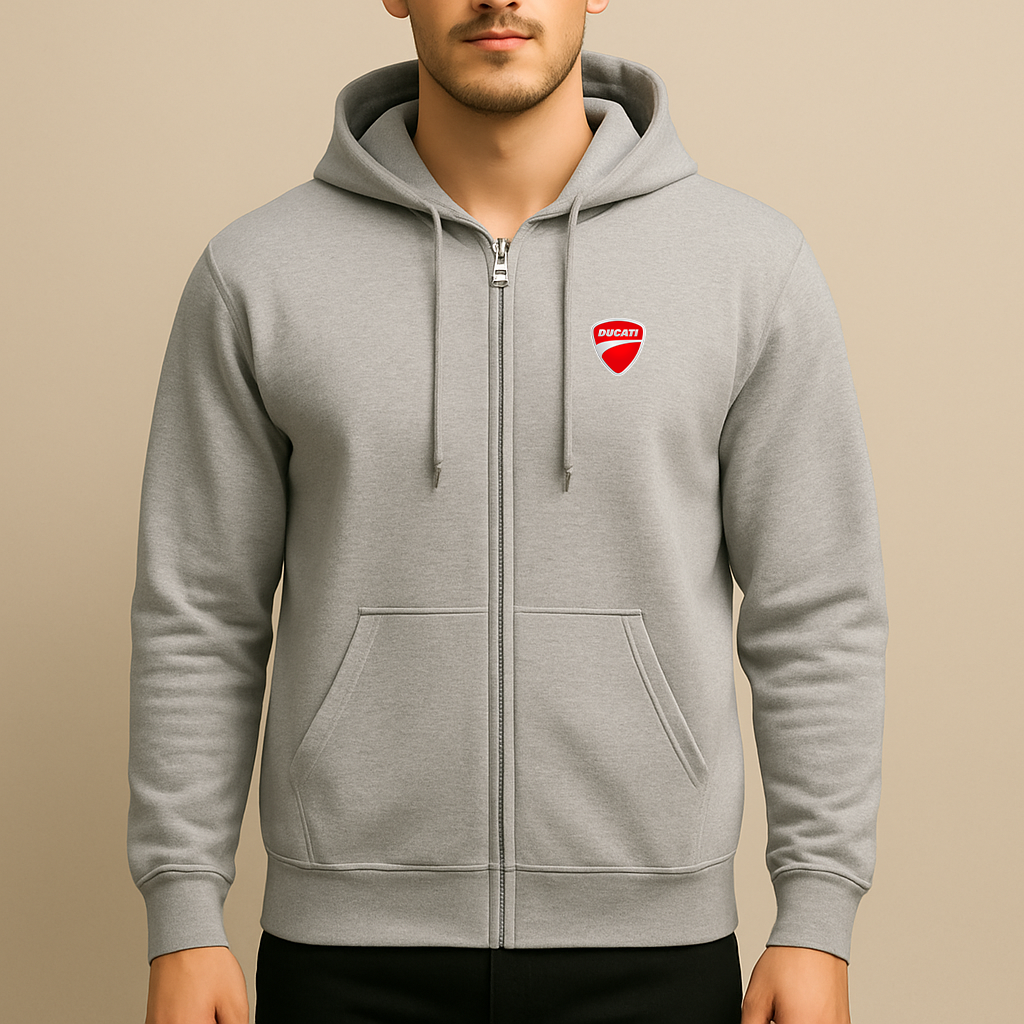 Men’s Ducati Motorcycle Zipper Hoodie