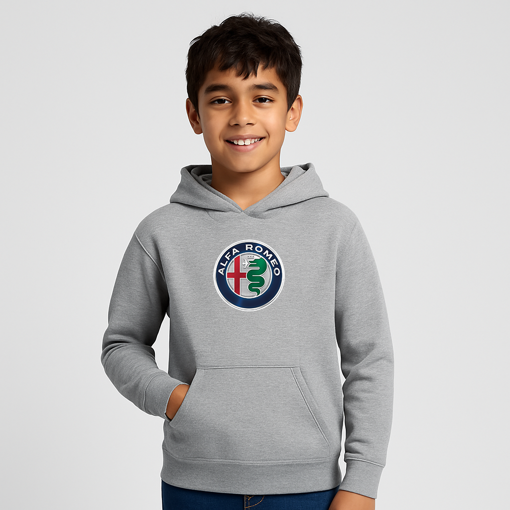 Youth Kids Alfa Romeo Car Pullover Hoodie