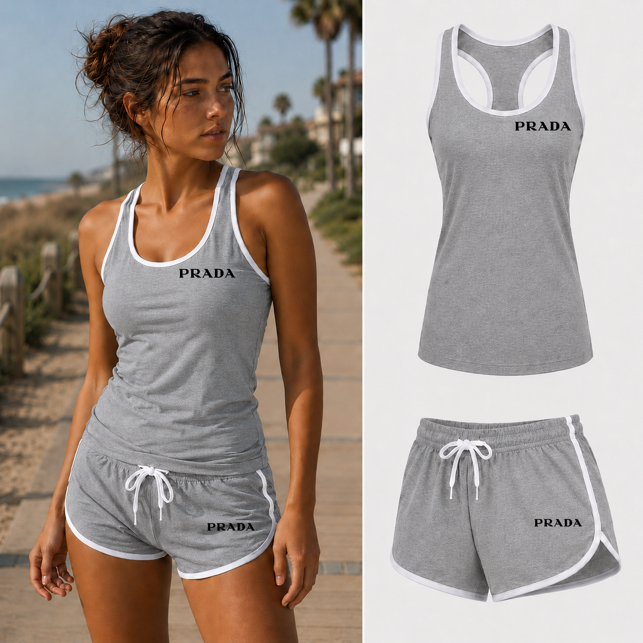 Women’s Prada Tanktop and Shorts Set