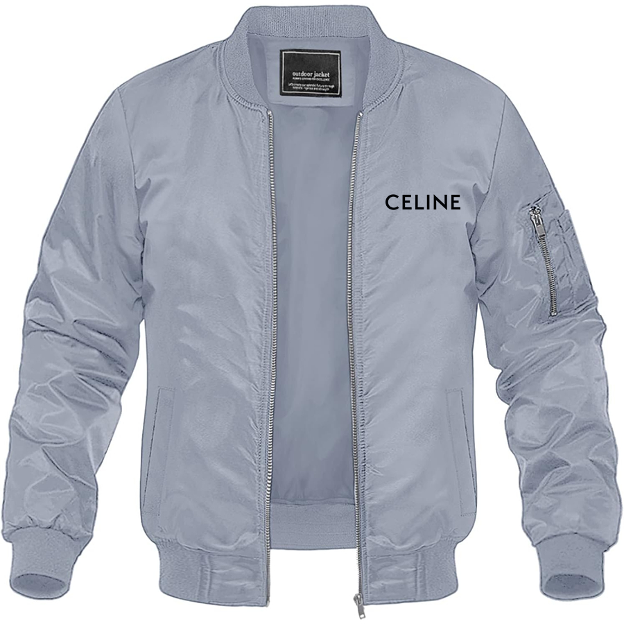 Men's Celine Lightweight Bomber Jacket Windbreaker Softshell Varsity Jacket Coat