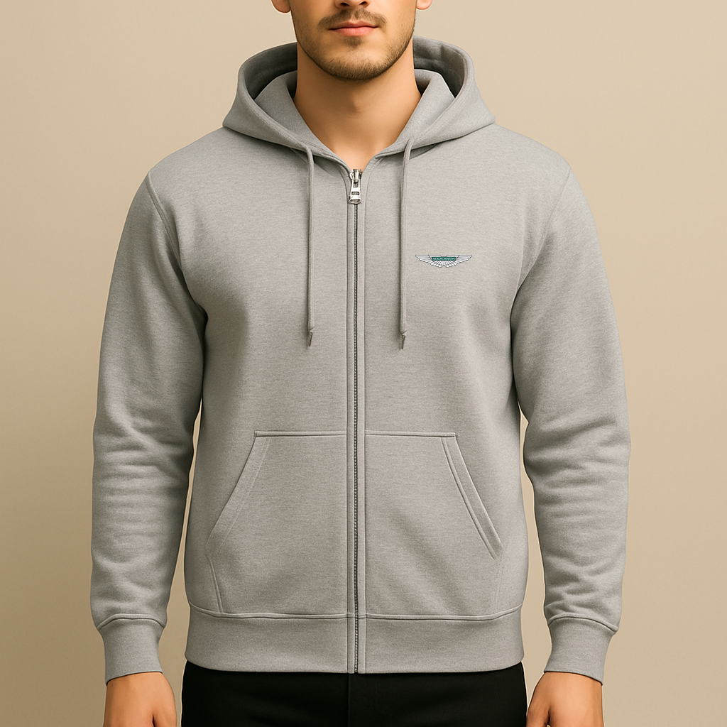Men's Aston Martin Motorsports Car Zipper Hoodie