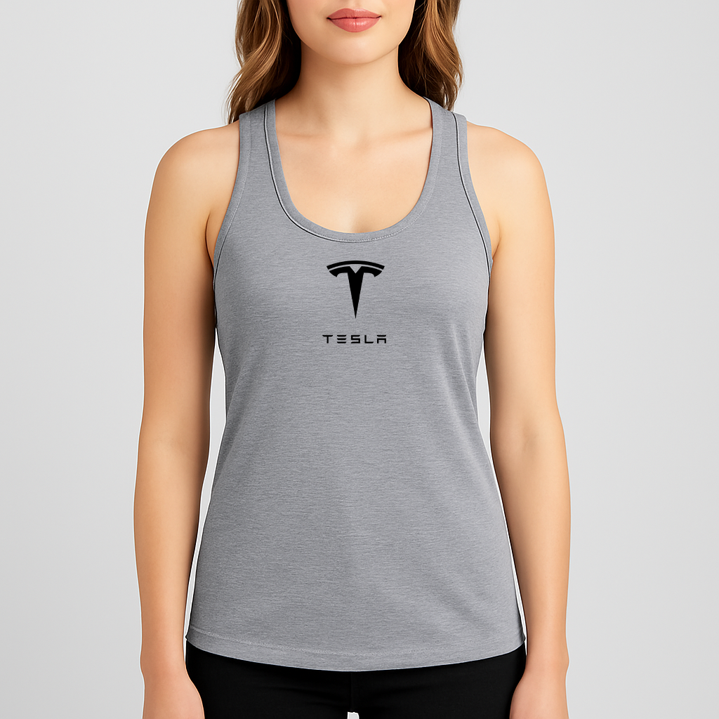 Women's Tesla Motorsports Car Racerback Tank Top