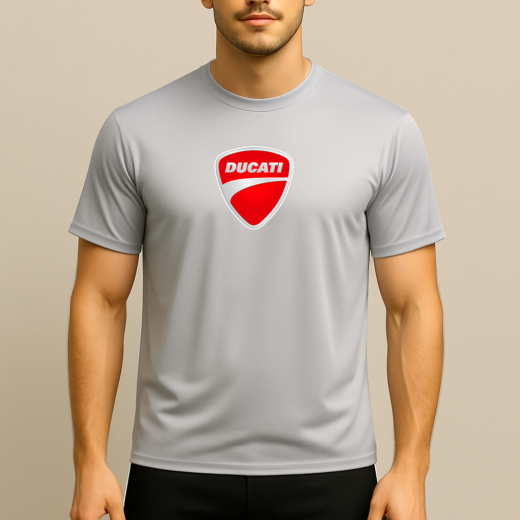 Men’s Ducati Motorcycle Car Polyester T-Shirt