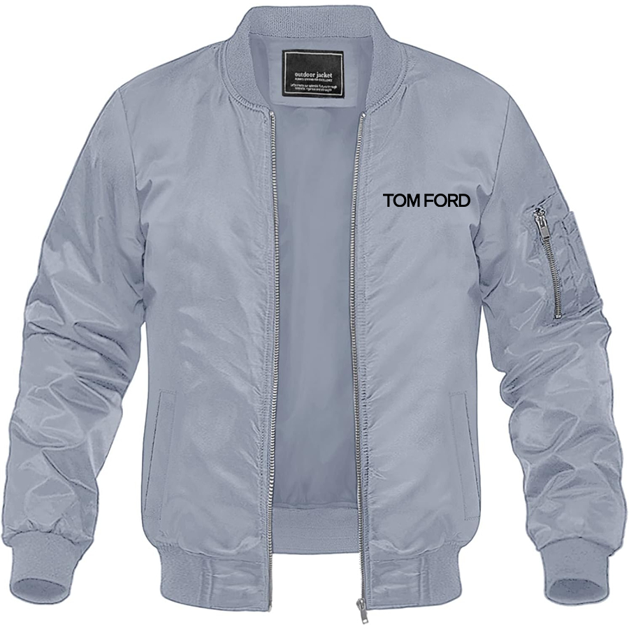 Men's Tom Ford Lightweight Bomber Jacket Windbreaker Softshell Varsity Jacket Coat