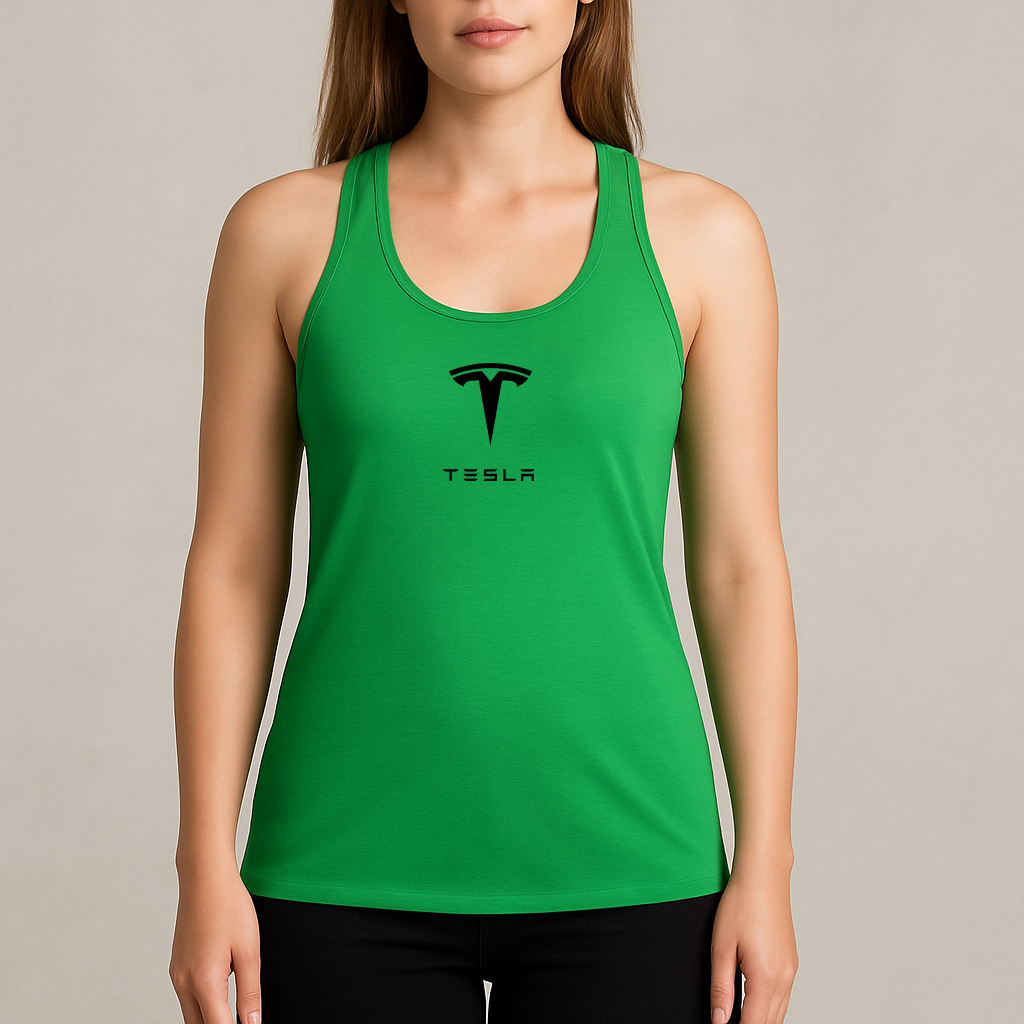 Women's Tesla Motorsports Car Racerback Tank Top