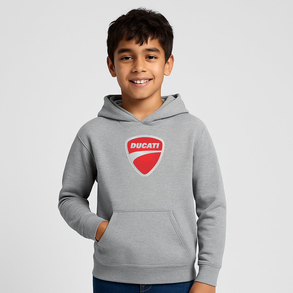 Youth Kids Ducati Motorcycle Car Pullover Hoodie