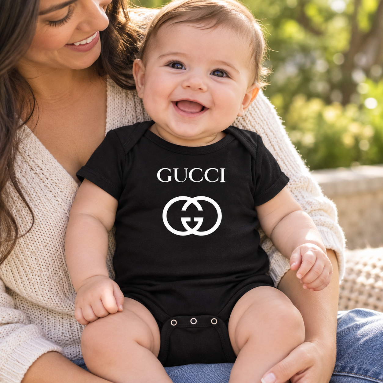 Gucci Baby Romper Onesie | Color: Black | Image 3