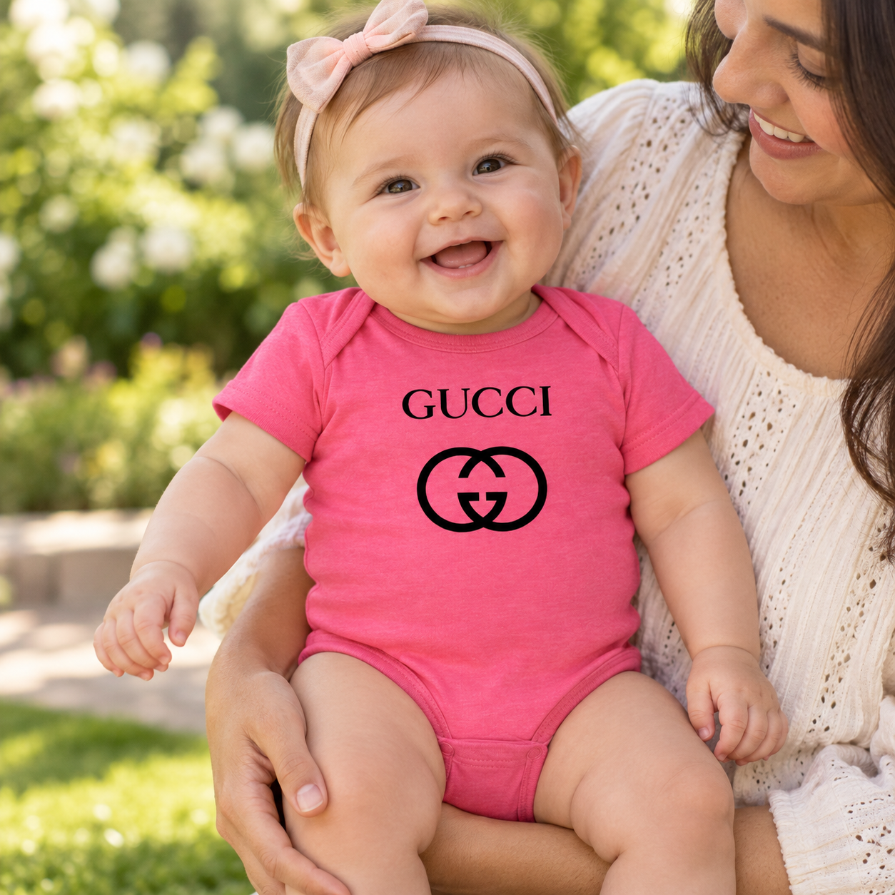 Gucci Baby Romper Onesie | Color: Pink | Image 3