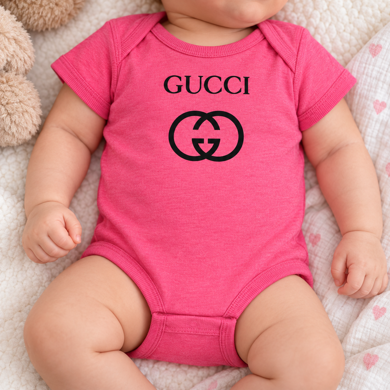 Gucci Baby Romper Onesie | Color: Pink | Image 5
