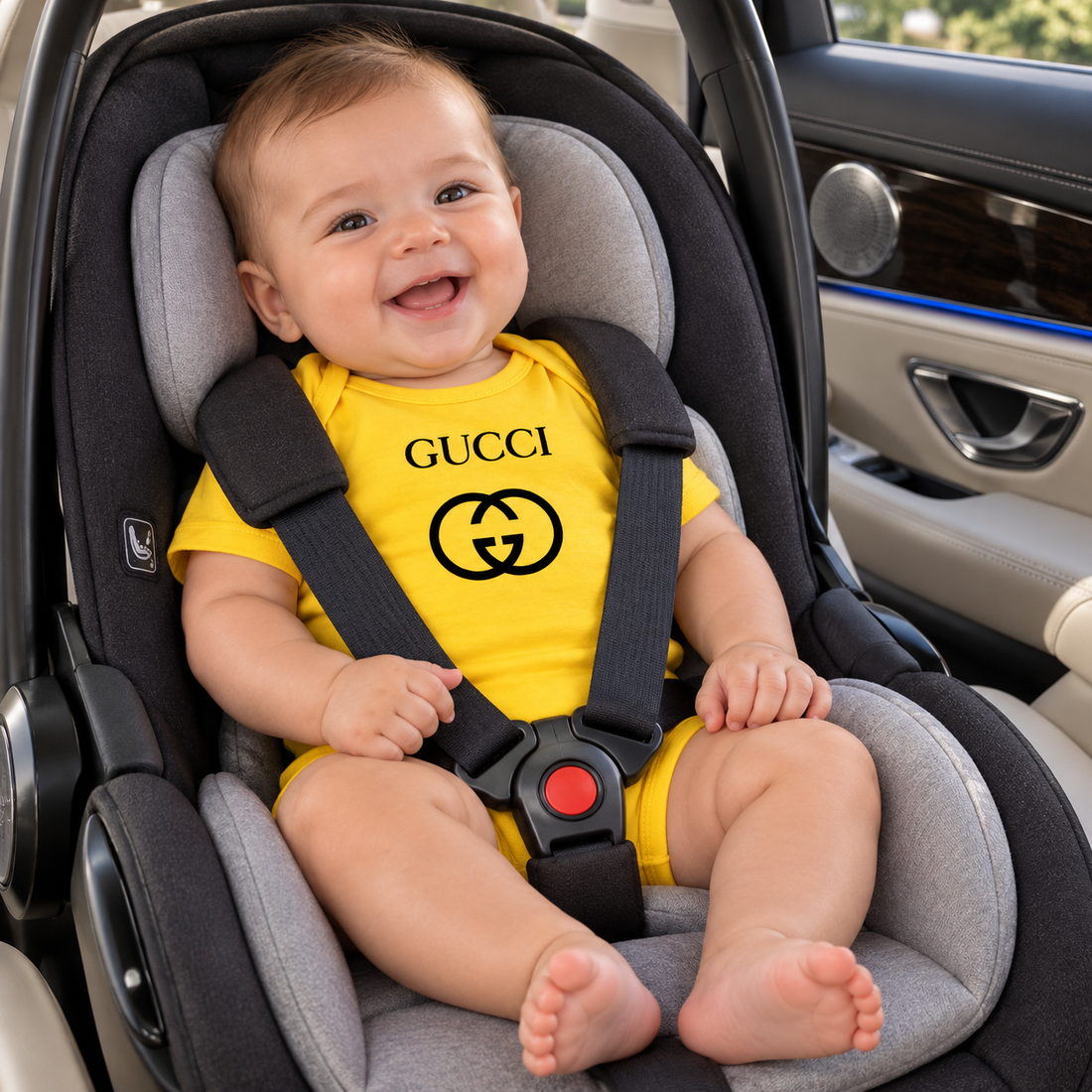 Gucci Baby Romper Onesie | Color: Yellow | Image 4