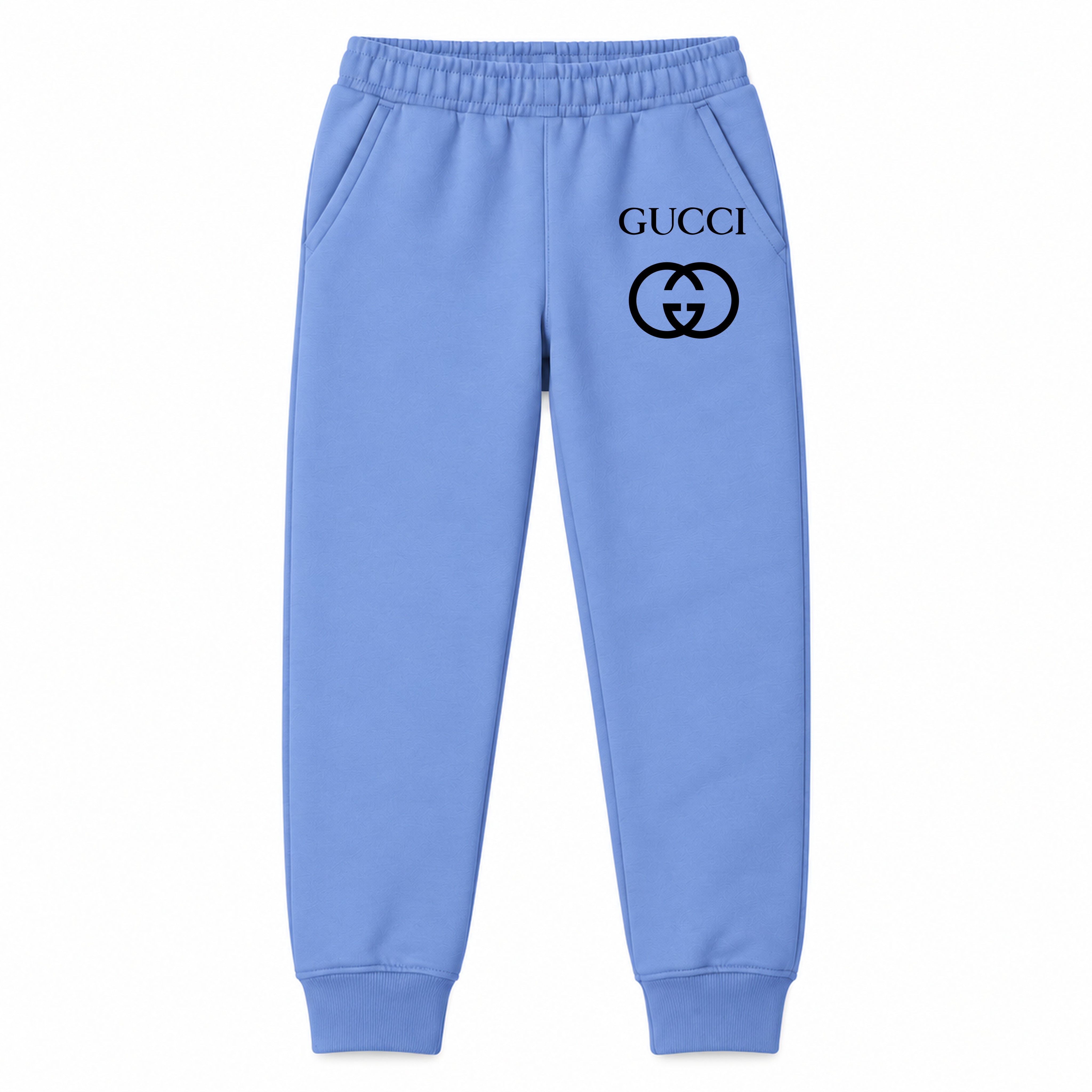 Gucci youth jogger sweatpants, Carolina Blue, Youth Large ages 10–12