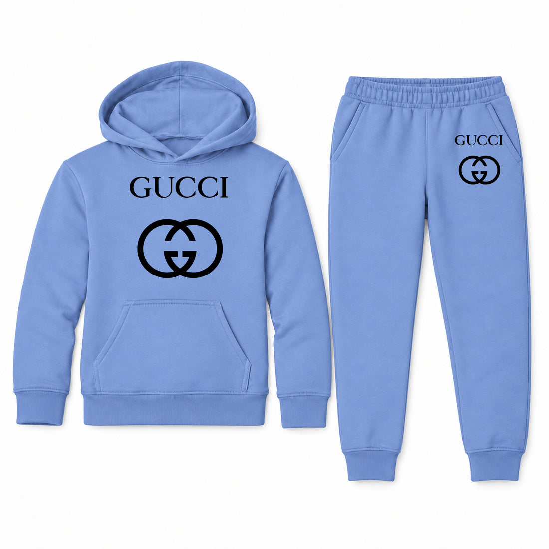 Gucci Youth Hoodie Jogger Set | Carolina Blue | Youth Large, ages 10–12