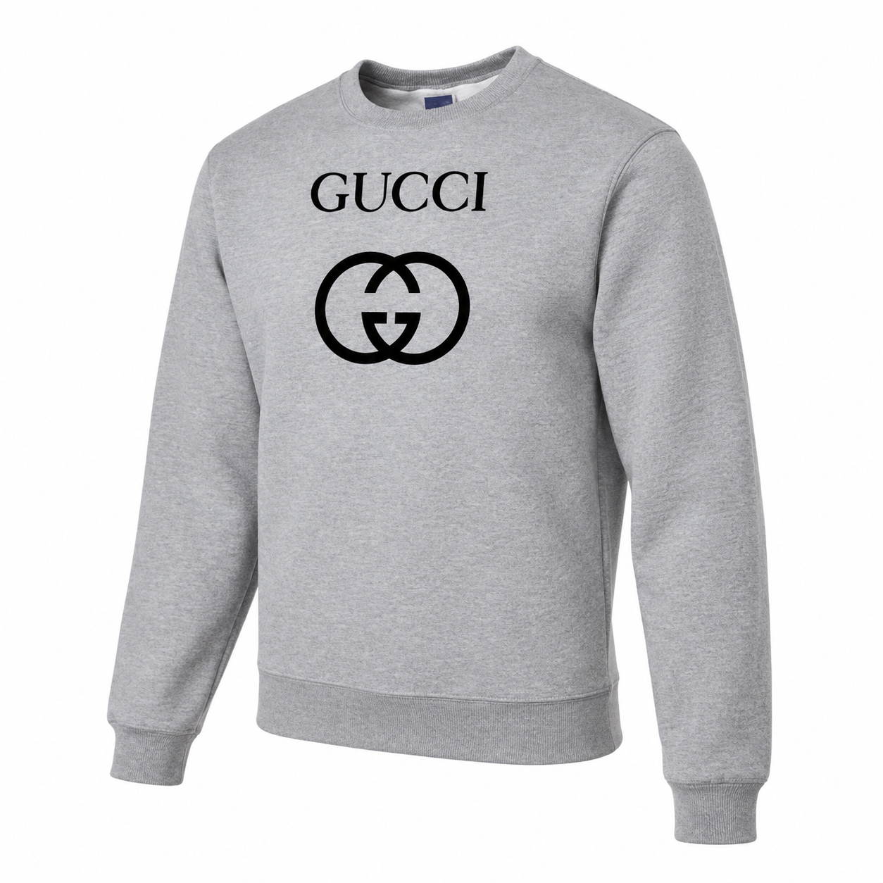 Men's Gucci Crewneck Sweatshirt - Grey - three-quarter