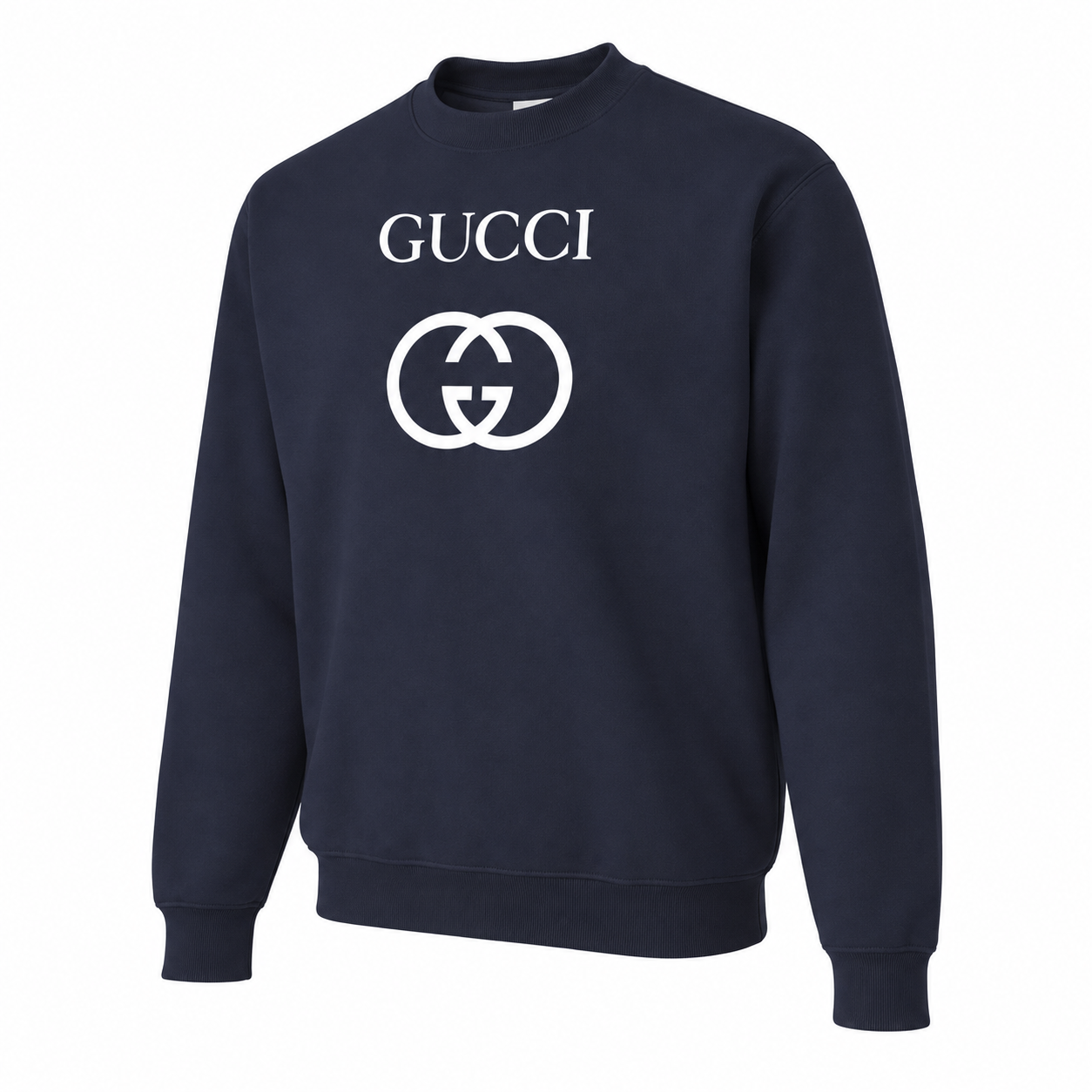 Men's Gucci Crewneck Sweatshirt - Navy - three-quarter
