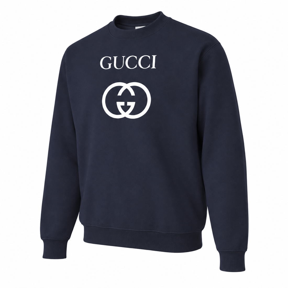 Men's Gucci Crewneck Sweatshirt - Navy - three-quarter