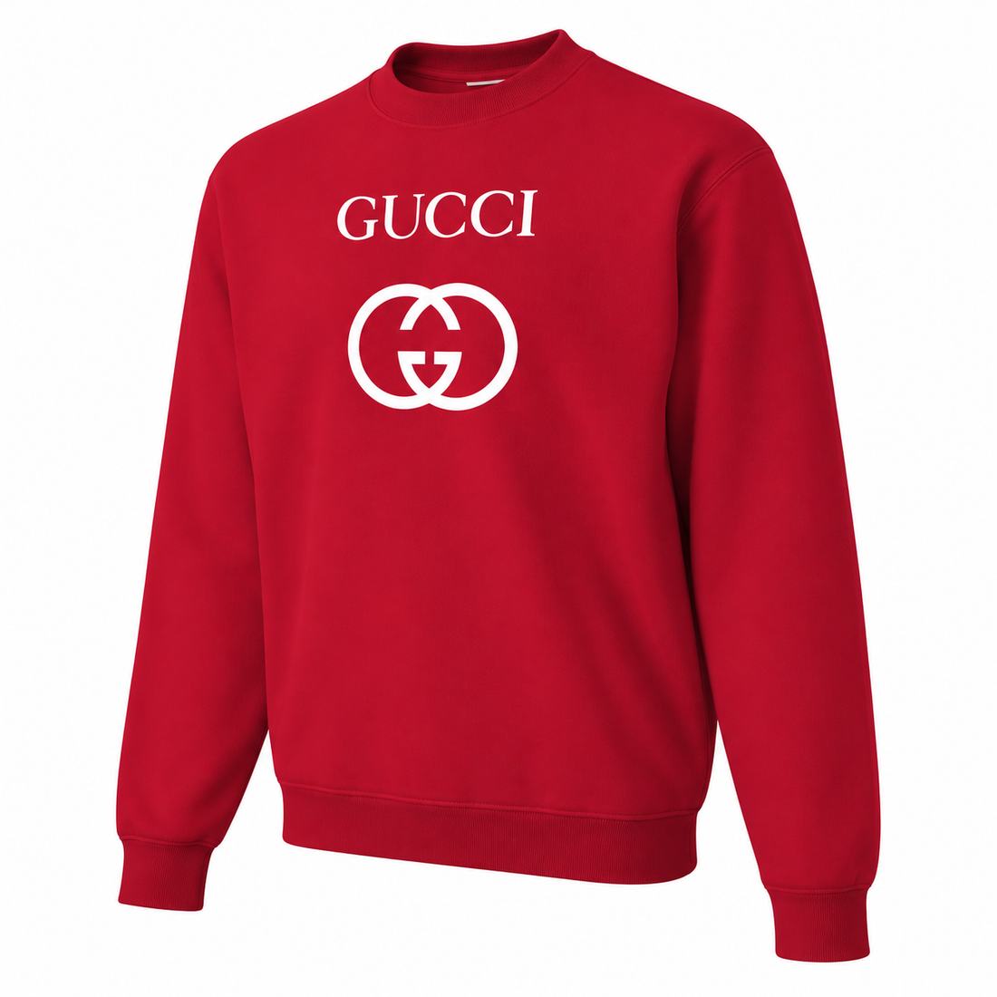 Men's Gucci Crewneck Sweatshirt - Red - three-quarter