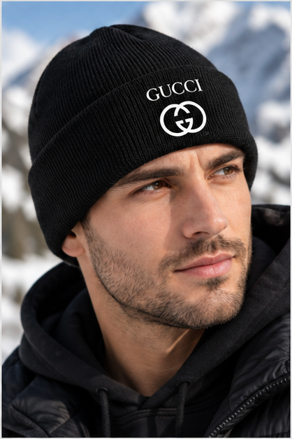 Gucci Cuffed Beanie Hat | Color: Black | Image 5